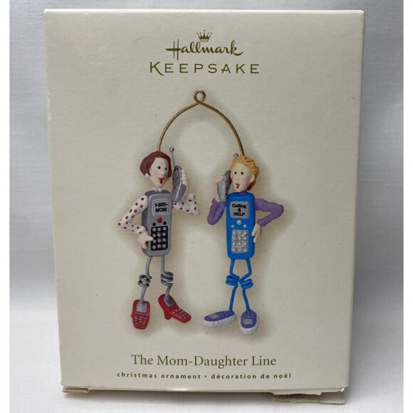 Hallmark Keepsake Mom Daughter Phone Call Christmas Ornament Set - Picture 1 of 6